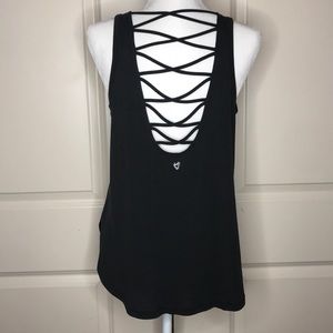 Betsy Johnson Active Criss Cross Yoga Tank